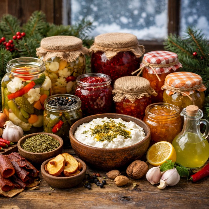 تغذیه سالم زمستانی با محصولات خانگی مزرعه سلامت